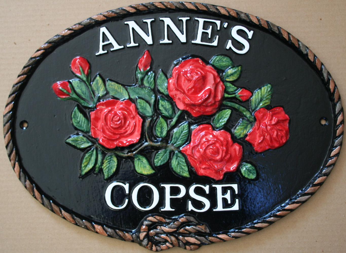 ANNE'S COPSE / ROSES HOUSE SIGN