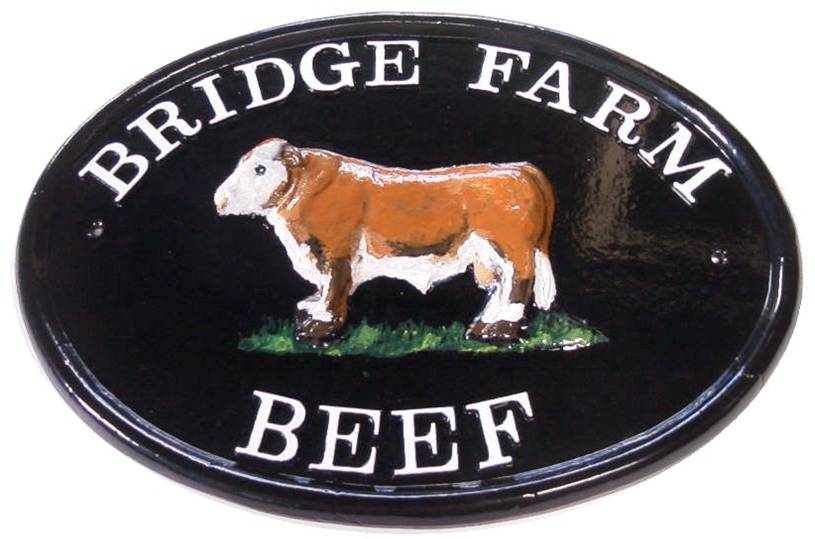 BRIDGE FARM BULL HOUSE SIGN