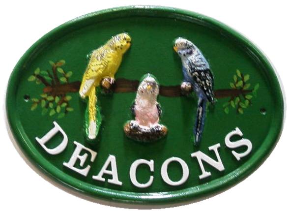 DEACONS / BUDGIES HOUSE SIGN