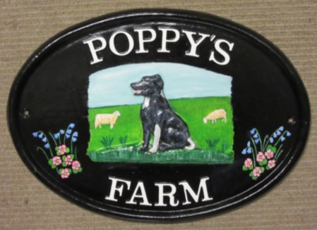 POPPYS FARM - HOUSE SIGN