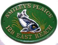 SMILEY'S PLAICE SHOP SIGN