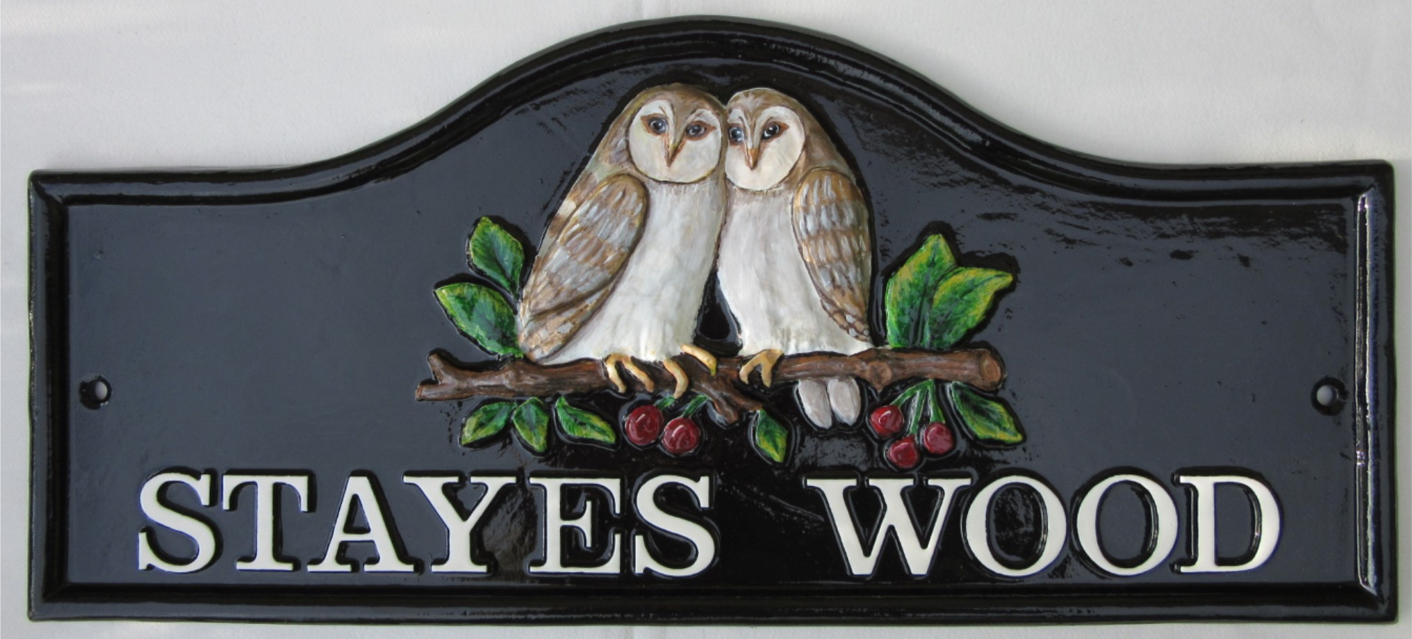 PAIR OF OWLS HOUSE SIGN