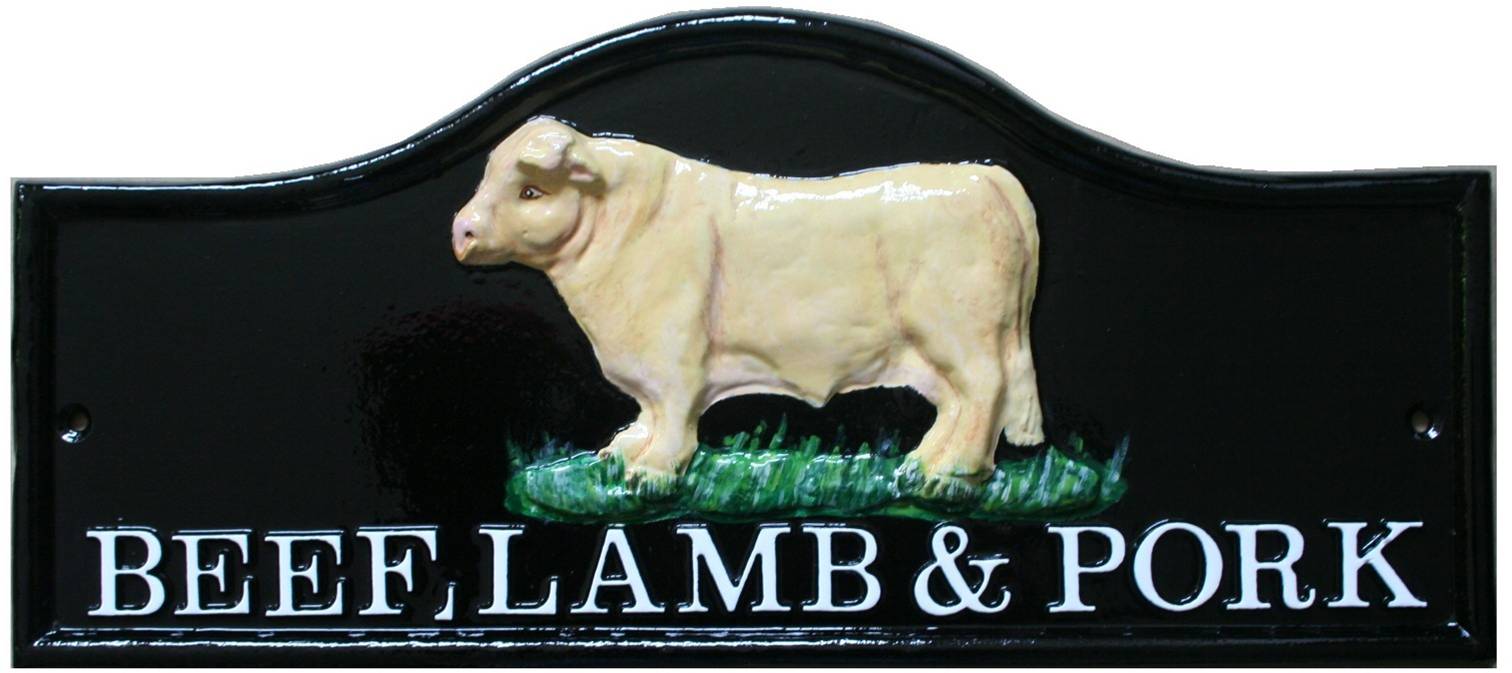 STEER / BEEF LAMB PORK HOUSE SIGN