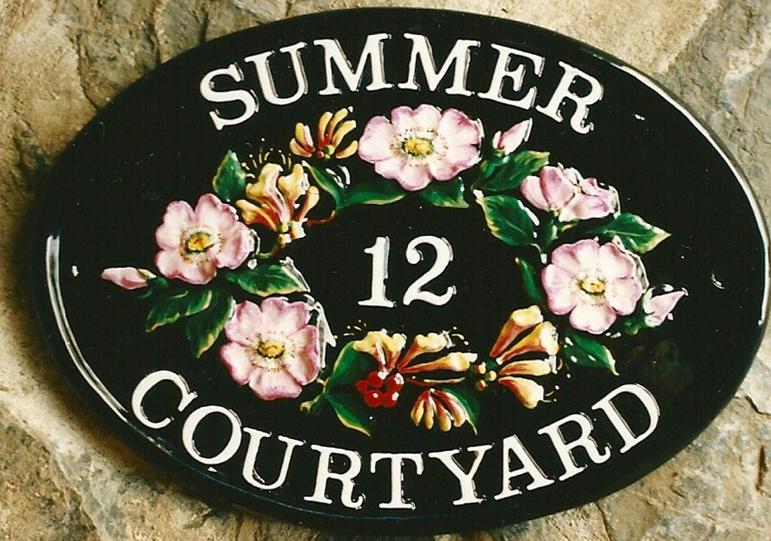 SUMMER COURTYARD HOUSE SIGN