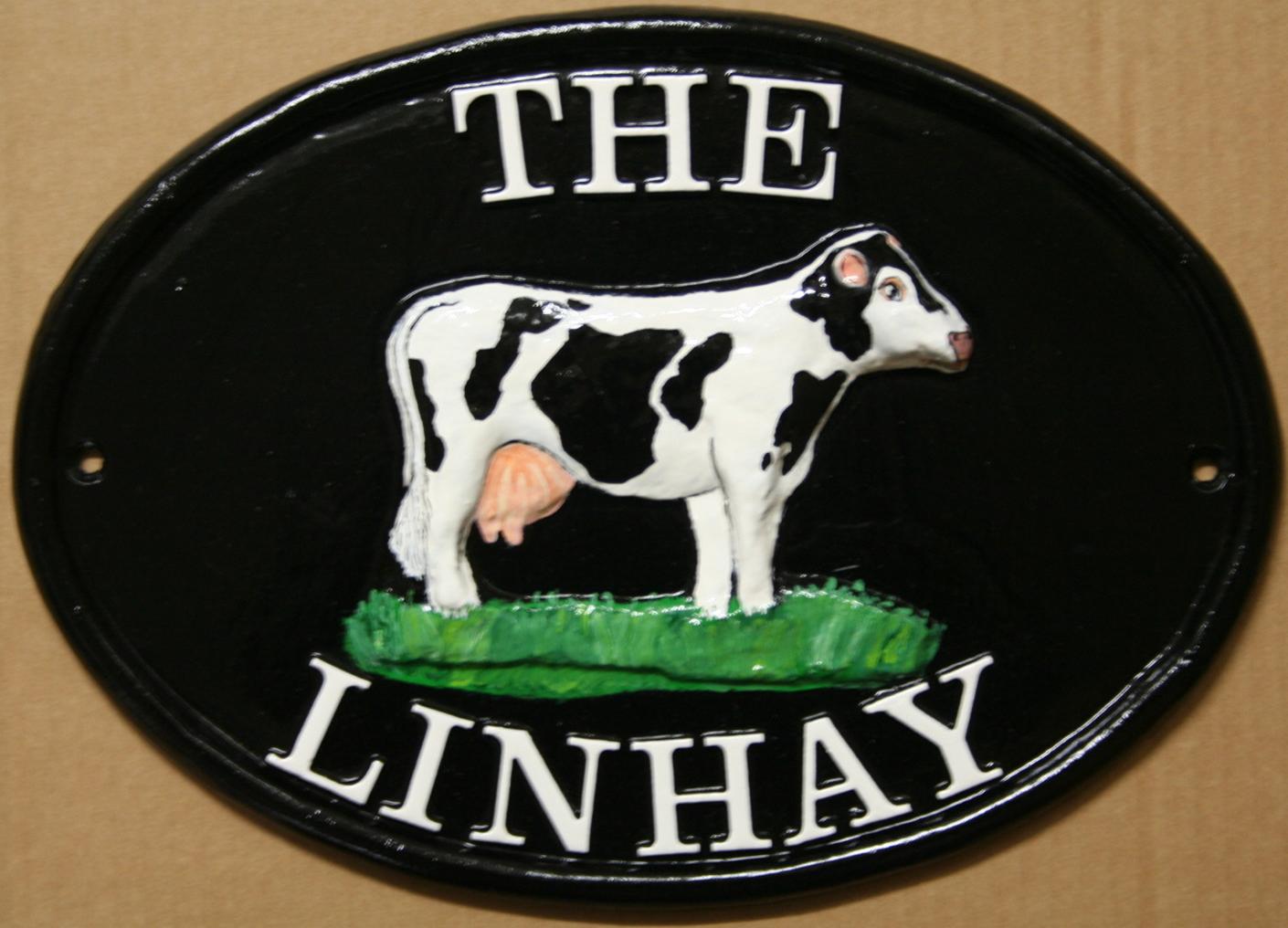 THE LINHAY - DAIRY COW - HOUSE SIGN