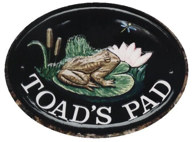 TOADS PAD HOUSE SIGN