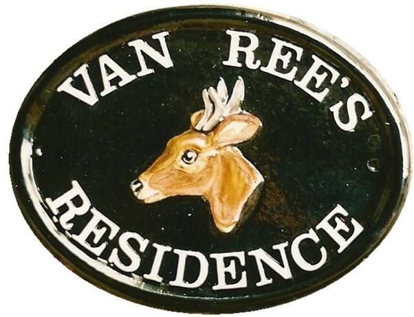 DEER HEAD HOUSE SIGN