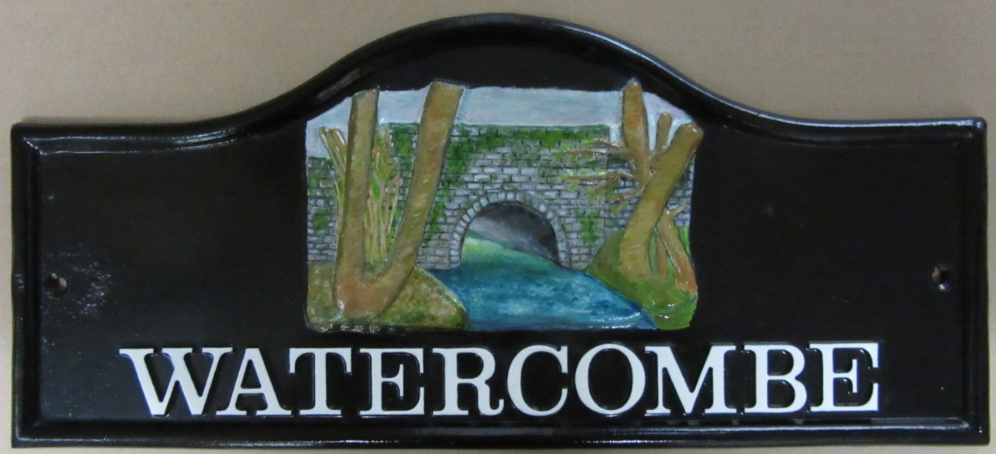 OLD BRIDGE - WATERCOMBE- HOUSE SIGN